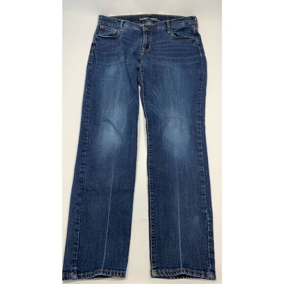 Old Navy Women's Denim Five-Pocket Original Mid-Rise Jeans Blue Size 14 Regular - Picture 1 of 8